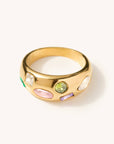 Lizzy Multi Gem Chunky Ring