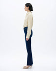 Holly Flare Jeans with Finished Hem & Slit