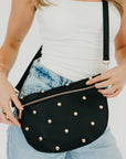 Chic Gold Studded Westlyn Bum Bag