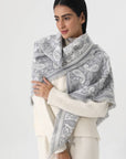 Women Paisley Print Tassel Triangle Scarf Warm Shawl Wrap