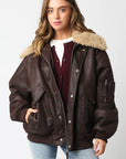 Aspen Pu Bomber Jacket