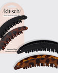 Banana Clip 2pc- Black & Tort
