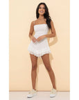 Chrissie Fit and Flare Dress in White