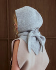 The Alpaca Hooded Scarf Blizzard Grey