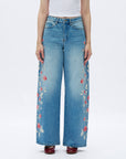 Charlie Floral Embroidery Jean
