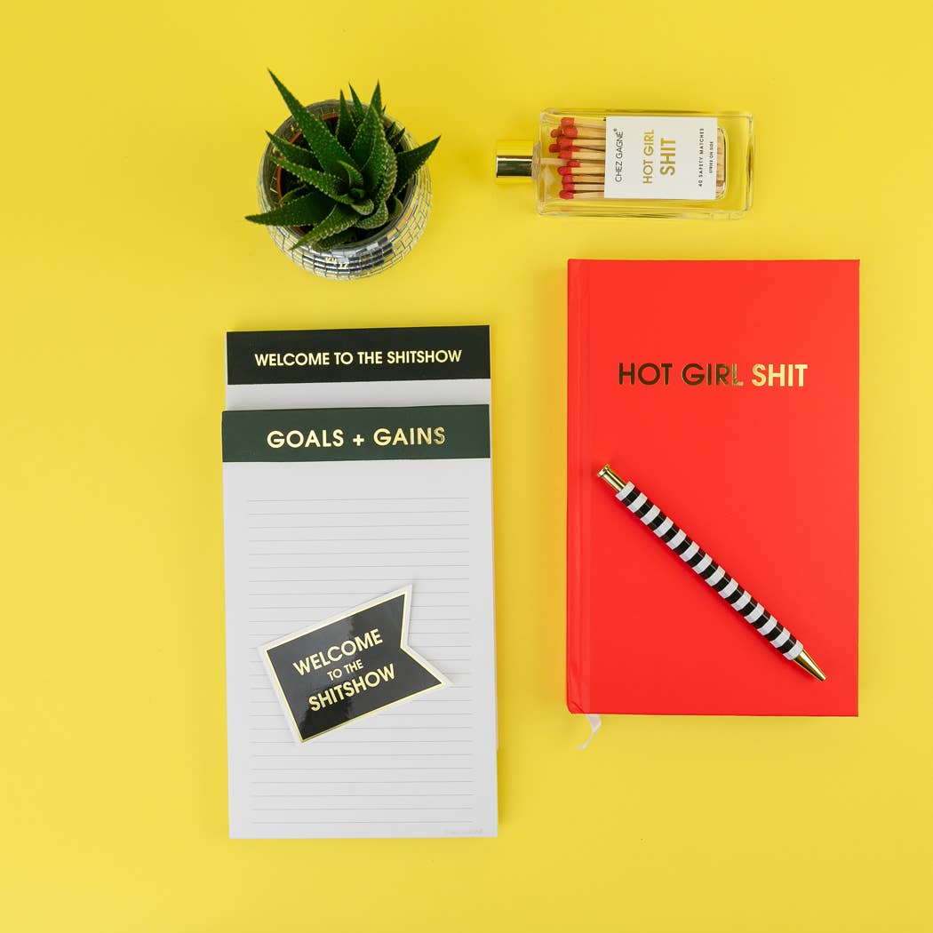 Welcome to the Shitshow - Lined Notepad - Perforated Sheets - Black