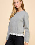 Erica Lace Hem Sweater