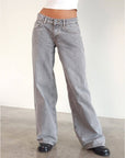 Vinnie Low Rise Wide Leg Denim Jeans