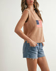 Finias Flag Print Sweater