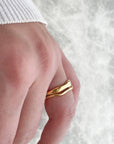 Waves Gold Ring Set