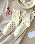 Polka Dot Rolled Socks
