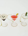 Martini 3pc Glass Ornament Set