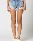 Miranda Vintage Wash Frayed Mom Shorts