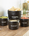 Black Ceramic Salsa Bowl