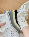 Polka Dot Rolled Socks
