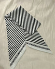Striped Satin Silky Skinny Scarf