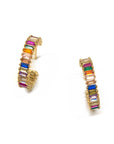 Rainbow Shimmer Hoops
