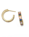 Rainbow Shimmer Hoops