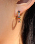 Rainbow Shimmer Hoops