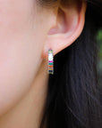 Rainbow Shimmer Hoops