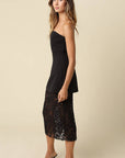 Jaya Strapless Lace Combo Midi Dress