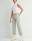Marley Slim Wide Leg in Olive