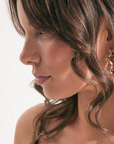 Squiggle Post Drop Steel Stud Drop Earrings