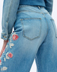 Charlie Floral Embroidery Jean