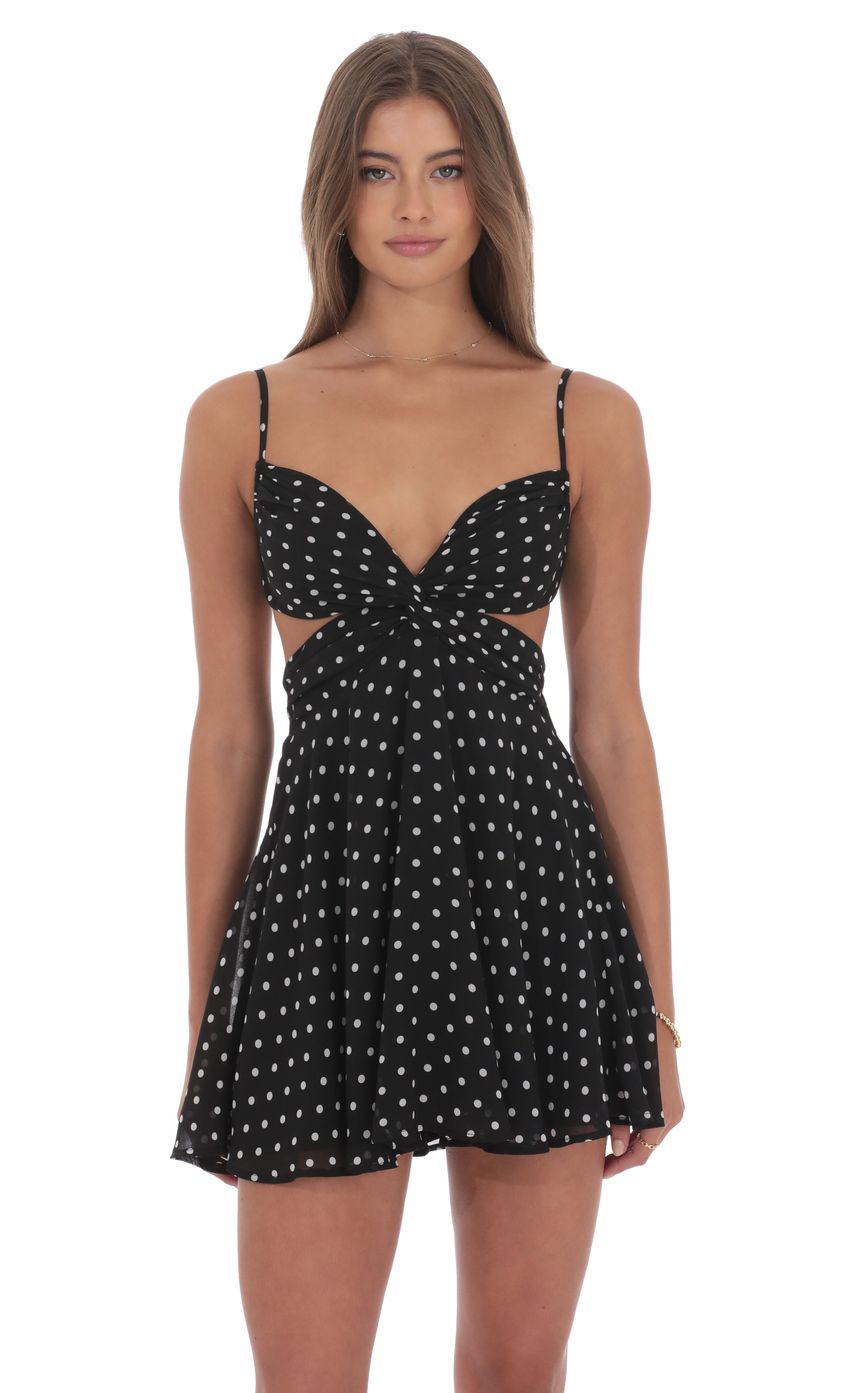 Lucy in the Sky Polka Dot Cutout Dress – SANITY Lucy in the Sky Polka Dot Cutout Dress – SANITY