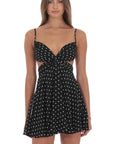 Lucy in the Sky Polka Dot Cutout Dress