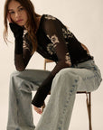 Fiona Floral Mesh Top