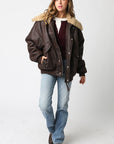 Aspen Pu Bomber Jacket