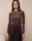 Sheila Leopard Top