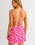 Clarissa Cowl Neck Tie Back Dress
