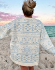 Home For Christmas Snowflake Oversized Sweater