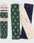 Recycled Fabric Active Headbands 3pc Set- Cream, Court Green & Navy Blue