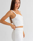 Bibi Buttondown Crop Tank