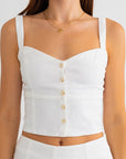 Bibi Buttondown Crop Tank