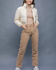 Suzy Faux Leather Puffer Jacket