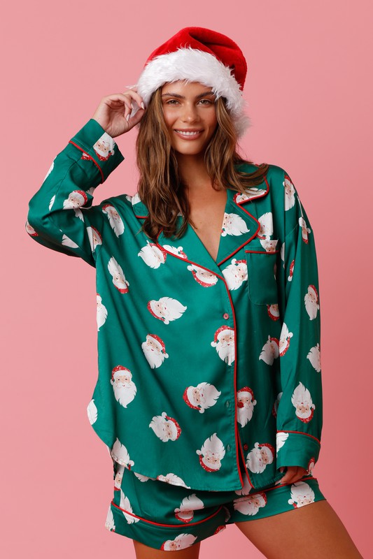 Christmas Santa Satin PJ Set – SANITY
