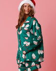 Christmas Santa Satin PJ Set
