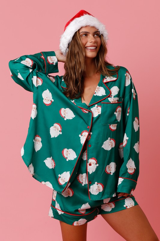 Christmas Santa Satin PJ Set – SANITY
