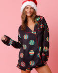 Christmas Ornament Satin PJ Set