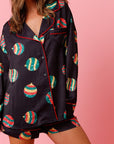 Christmas Ornament Satin PJ Set