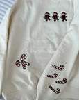 Gingerbread Cookie Recipe Embroidery Sweatshirt