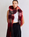 The Reykjavik Scarf Burgundy check