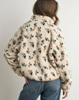 Titi Floral Print Fluffy Fleece Jacket