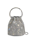Kasee Small Crystal Top Handle Bag in Silver