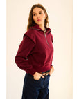Mar Zip-Up Ruffled Sweatshirt