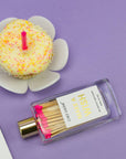 Make A Wish - Birthday Glass Bottle Safety Matches - Bright Pink